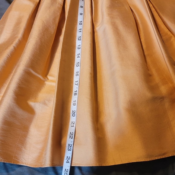 Anne Klein Mustard dress small 100% Silk - Picture 13 of 15